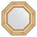 Зеркало в багетной раме, состаренное серебро с орнаментом 120 мм, 63х63 см