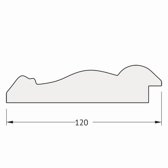 Зеркало в багетной раме, состаренное серебро с орнаментом 120 мм, 83х83 см