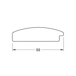 Зеркало в багетной раме, медная кольчуга 88 мм, 71x71 см