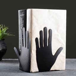 Держатель - подставка для книг «Ладони», набор 2 шт., 15×10×10 см, чёрный