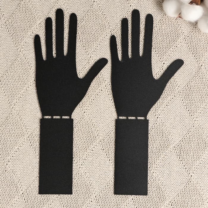 Держатель - подставка для книг «Ладони», набор 2 шт., 15×10×10 см, чёрный