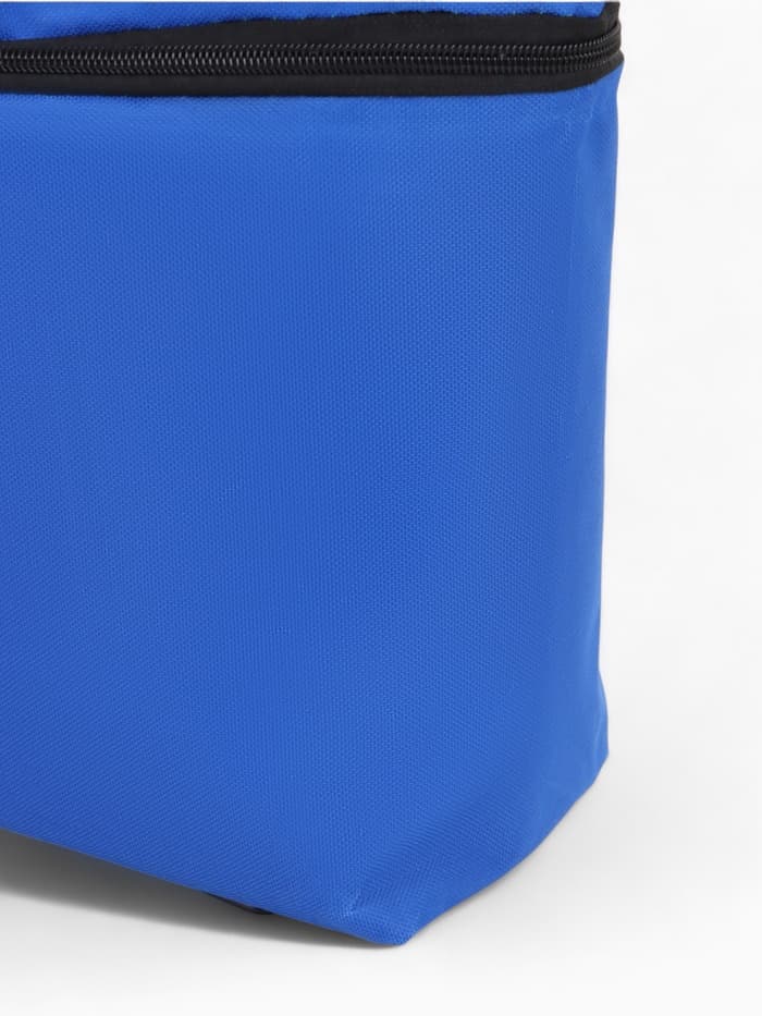 Сумка хозяйственная складная на кнопке, 2 колеса, 40×12×30 см, синяя