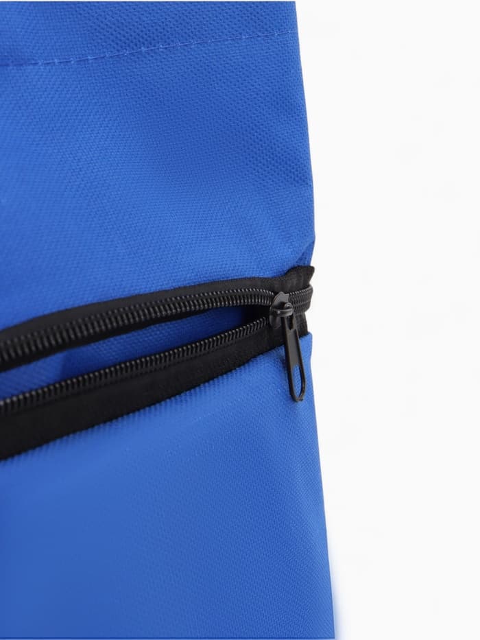 Сумка хозяйственная складная на кнопке, 2 колеса, 40×12×30 см, синяя