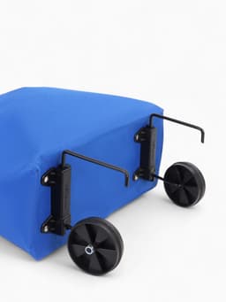 Сумка хозяйственная складная на кнопке, 2 колеса, 40×12×30 см, синяя