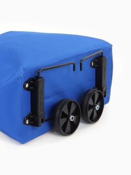 Сумка хозяйственная складная на кнопке, 2 колеса, 40×12×30 см, синяя