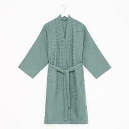 Халат вафельный женский удлинённый Этель «Boho» размер 50-52, цвет мятный, 100% хлопок, 290 г/м²