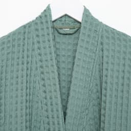 Халат вафельный женский удлинённый Этель «Boho» размер 50-52, цвет мятный, 100% хлопок, 290 г/м²