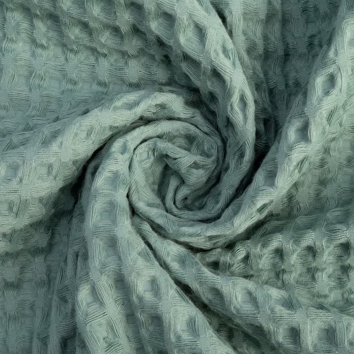 Халат вафельный женский удлинённый Этель «Boho» размер 50-52, цвет мятный, 100% хлопок, 290 г/м²