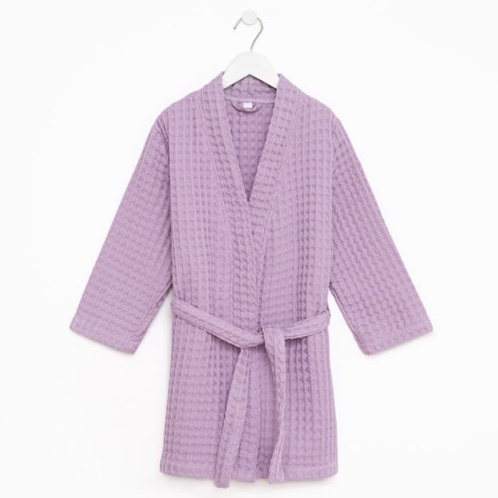 Халат вафельный детский «Крошка Я» Boho, размер 30 (98-104 см), сиреневый