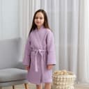 Халат вафельный детский «Крошка Я» Boho, размер 30 (98-104 см), сиреневый