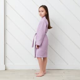 Халат вафельный детский «Крошка Я» Boho, размер 30 (98-104 см), сиреневый