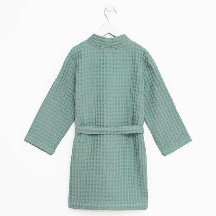 Халат вафельный детский «Крошка Я» Boho, размер 30 (98-104 см), зелёный