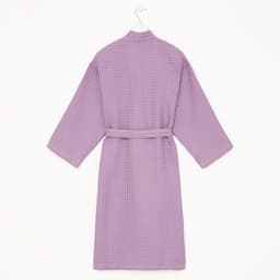 Халат вафельный женский удлинённый «Этель» Boho, размер 46-48, хлопок, 290 г/м², сиреневый