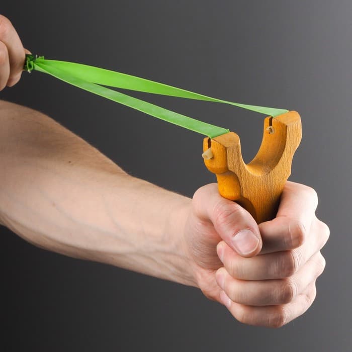 Рогатка деревянная «Детство», жёлтая