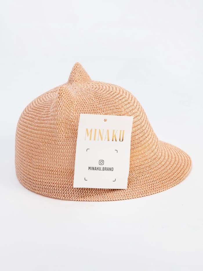 Кепка плетёная для девочки MINAKU, розовая, размер 50-52