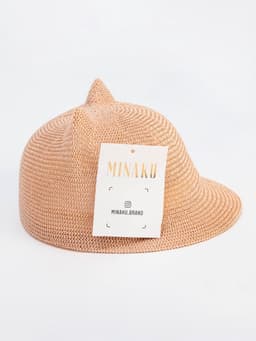 Кепка плетёная для девочки MINAKU, розовая, размер 50-52