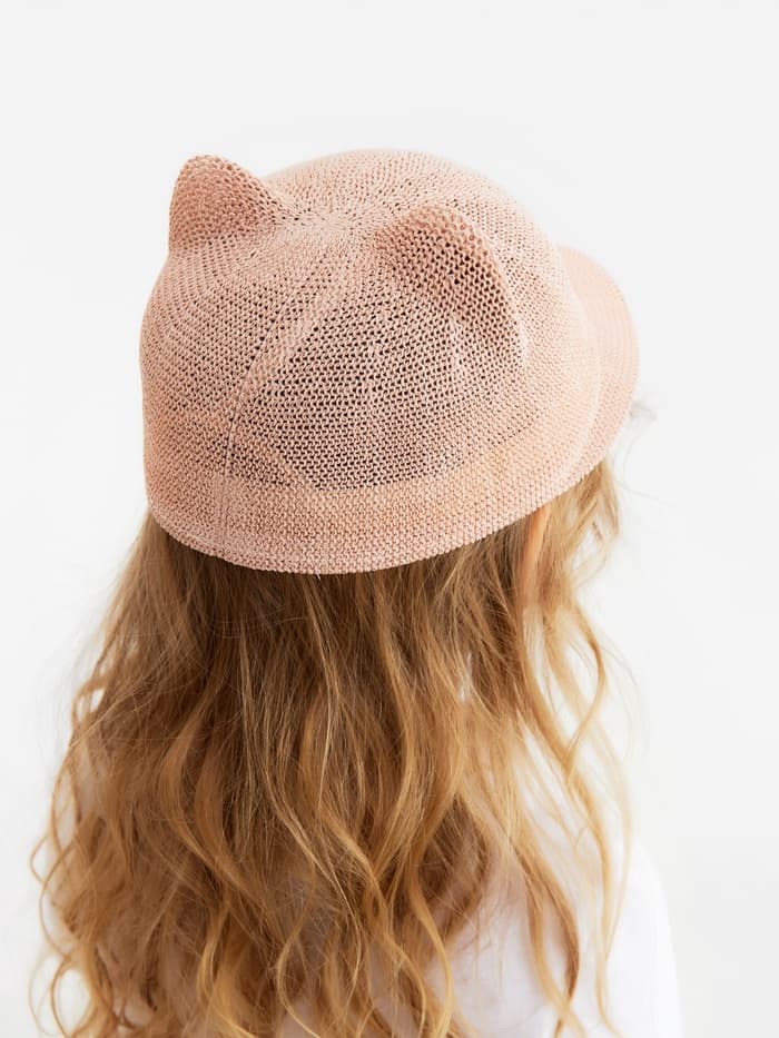 Кепка плетёная для девочки MINAKU, розовая, размер 50-52