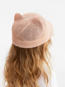 Кепка плетёная для девочки MINAKU, розовая, размер 50-52