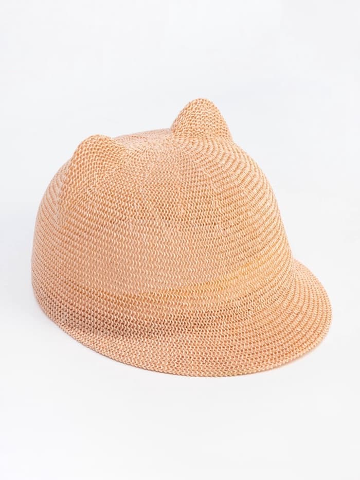 Кепка плетёная для девочки MINAKU, розовая, размер 50-52