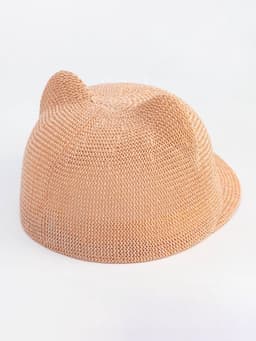 Кепка плетёная для девочки MINAKU, розовая, размер 50-52