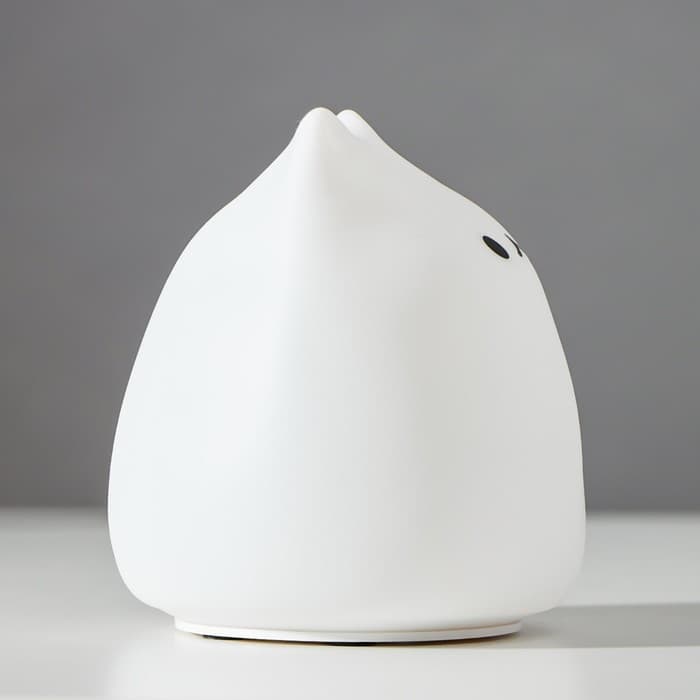 Фигурка светящаяся RISALUX «Антистресс мякиш котёнок», LED-ночник, RGB, от батареек 3ААА, 9.5×9.5×10.5 см