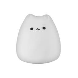 Фигурка светящаяся RISALUX «Антистресс мякиш котёнок», LED-ночник, RGB, от батареек 3ААА, 9.5×9.5×10.5 см