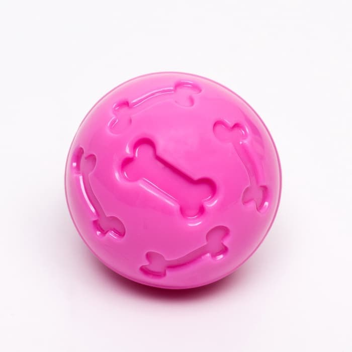 Мяч под лакомства, утолщённый TPR, 7 см, розовый