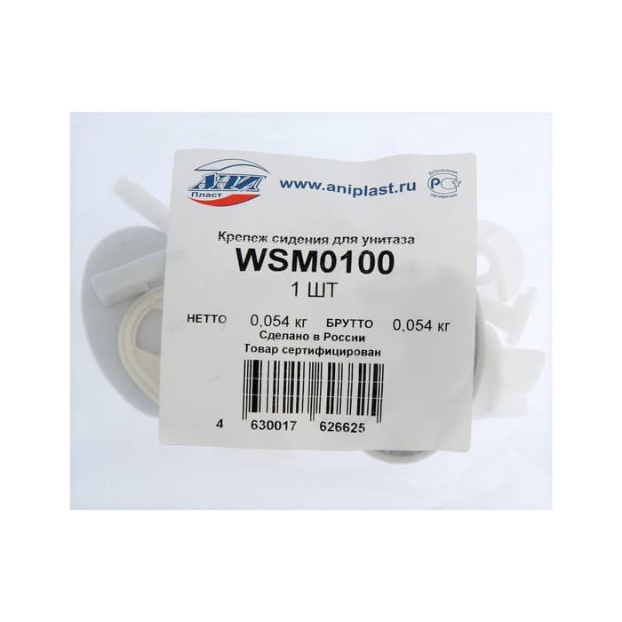 Крепеж для сиденья унитаза «АНИ Пласт» WSM0100, белый