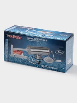 Шприц колбасный, 2.5 кг, 34×12×15 см, 2 насадки, нержавеющая сталь