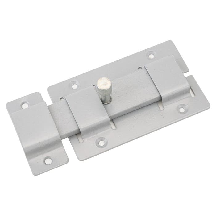 Засов «Киров» Секрет ЗД-02, плоский, серый металлик