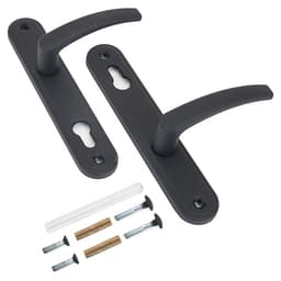 Комплект ручек «Гардиан» 4132 Вега, к замку 1211.3211, черный муар