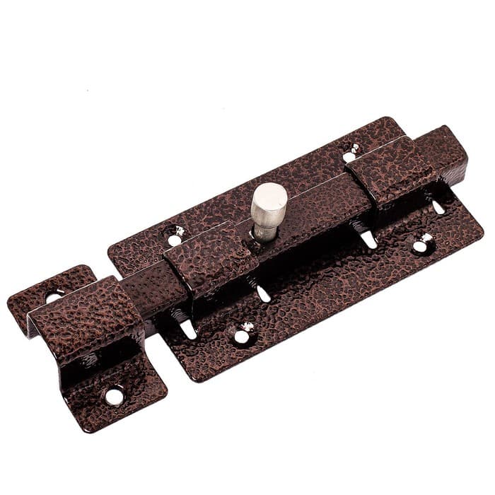 Засов «Киров» Секрет ЗД-06, квадратный, цвет античная медь