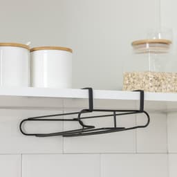 Держатель для бокалов подвесной Доляна, 28×16×7.5 см, чёрный