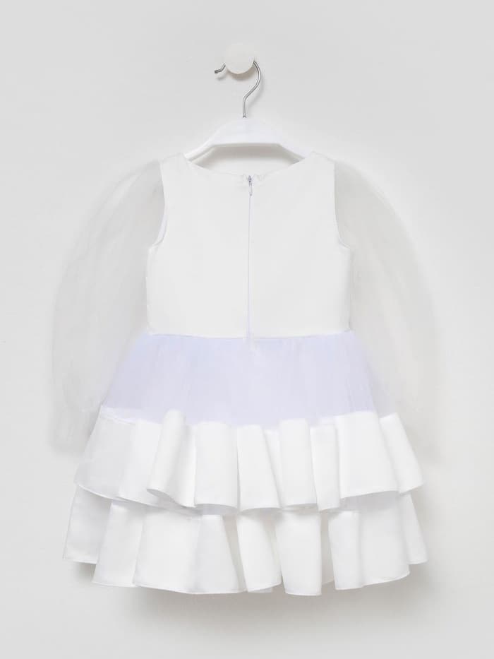 Платье нарядное для девочки KAFTAN, белое, размер 28 (86-92 см)