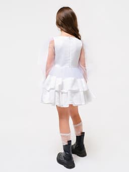 Платье нарядное для девочки KAFTAN, белое, размер 28 (86-92 см)