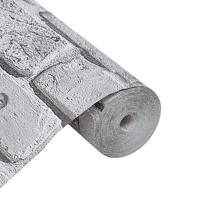 Бумажные обои «Кирпичи 301-017», 0.53×10.05 м, серый