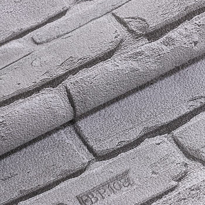 Бумажные обои «Кирпичи 301-017», 0.53×10.05 м, серый