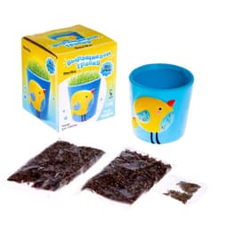 Набор для опытов, для детей «Выращиваем травку», растение в горшочке «Птичка»