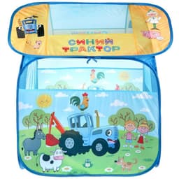 Палатка игровая «Синий трактор» 83×80×105 см, в сумке