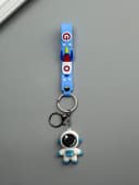 Брелок для ключей на кольце «Космонавт в бело-голубом скафандре», с браслетом и карабином, 4.5×2.4×3.2 см МИКС