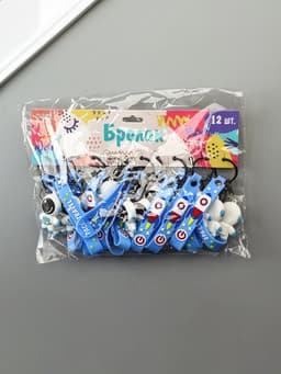 Брелок для ключей на кольце «Космонавт в бело-голубом скафандре», с браслетом и карабином, 4.5×2.4×3.2 см МИКС