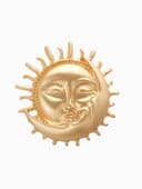 Брошь «День и Ночь», цвет матовое золото