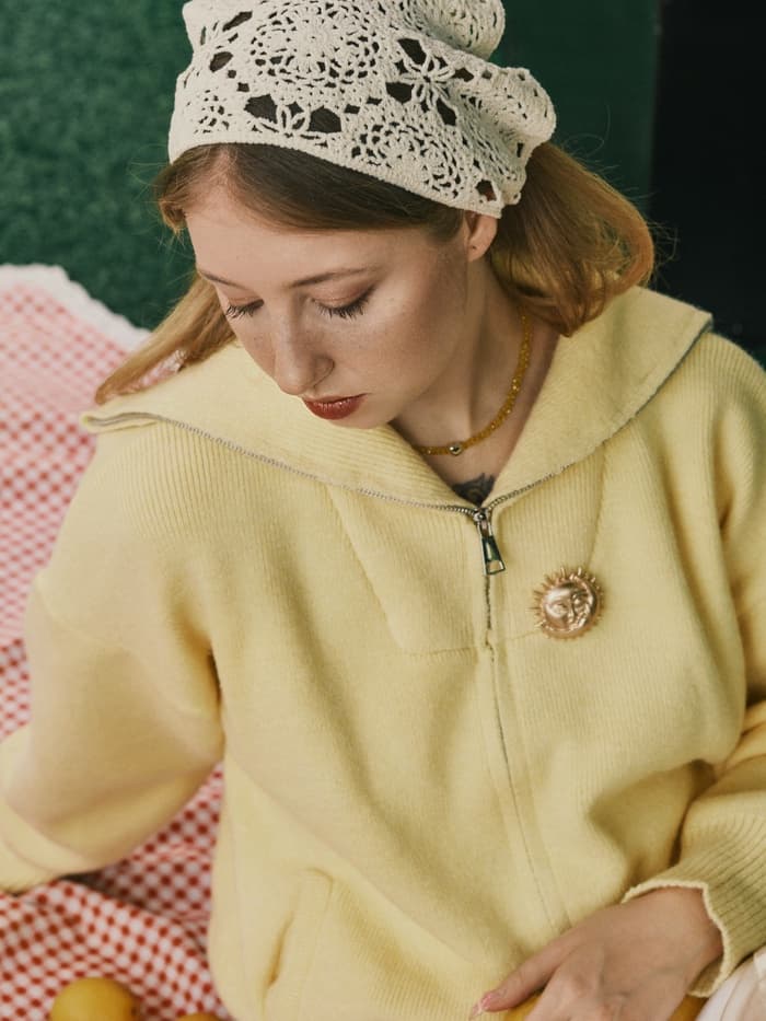 Брошь «День и Ночь», цвет матовое золото