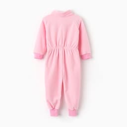 Комбинезон для девочки флисовый, розовый, рост 104 см