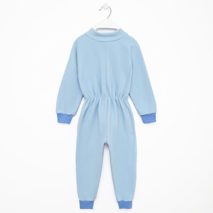 Комбинезон для мальчика флисовый, голубой, рост 98-104 см