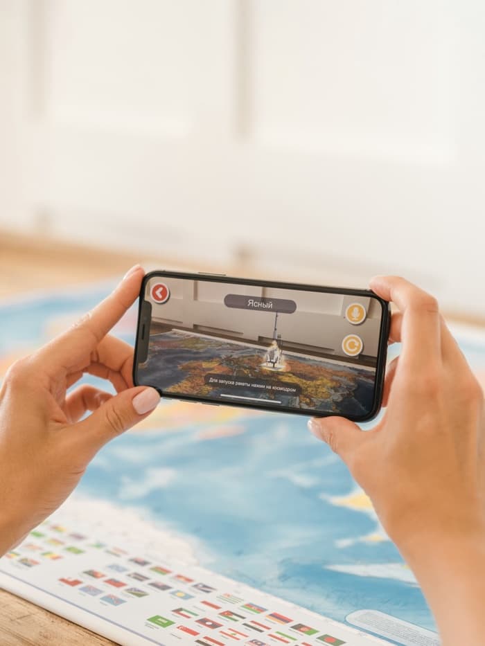 Карта Мира Политическая, 199×134 см, 1:15.5 млн, интерактивная, ламинированная