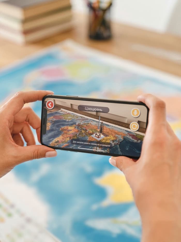 Карта Мира Политическая, 199×134 см, 1:15.5 млн, интерактивная, ламинированная