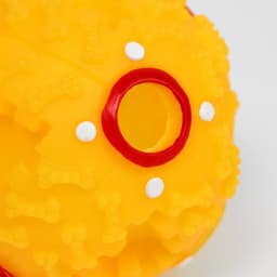 Квакающий мяч для собак большой, жёсткий, 9.5 см, жёлтый