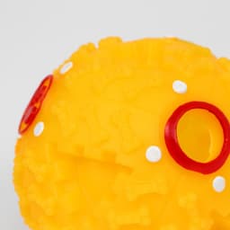 Квакающий мяч для собак большой, жёсткий, 9.5 см, жёлтый