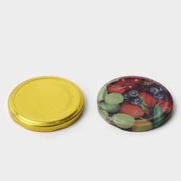 Крышка для консервирования «Ассорти», ТО-82 мм, жесть, винтовая, лак, литография, фасовка 20 шт., золотистая